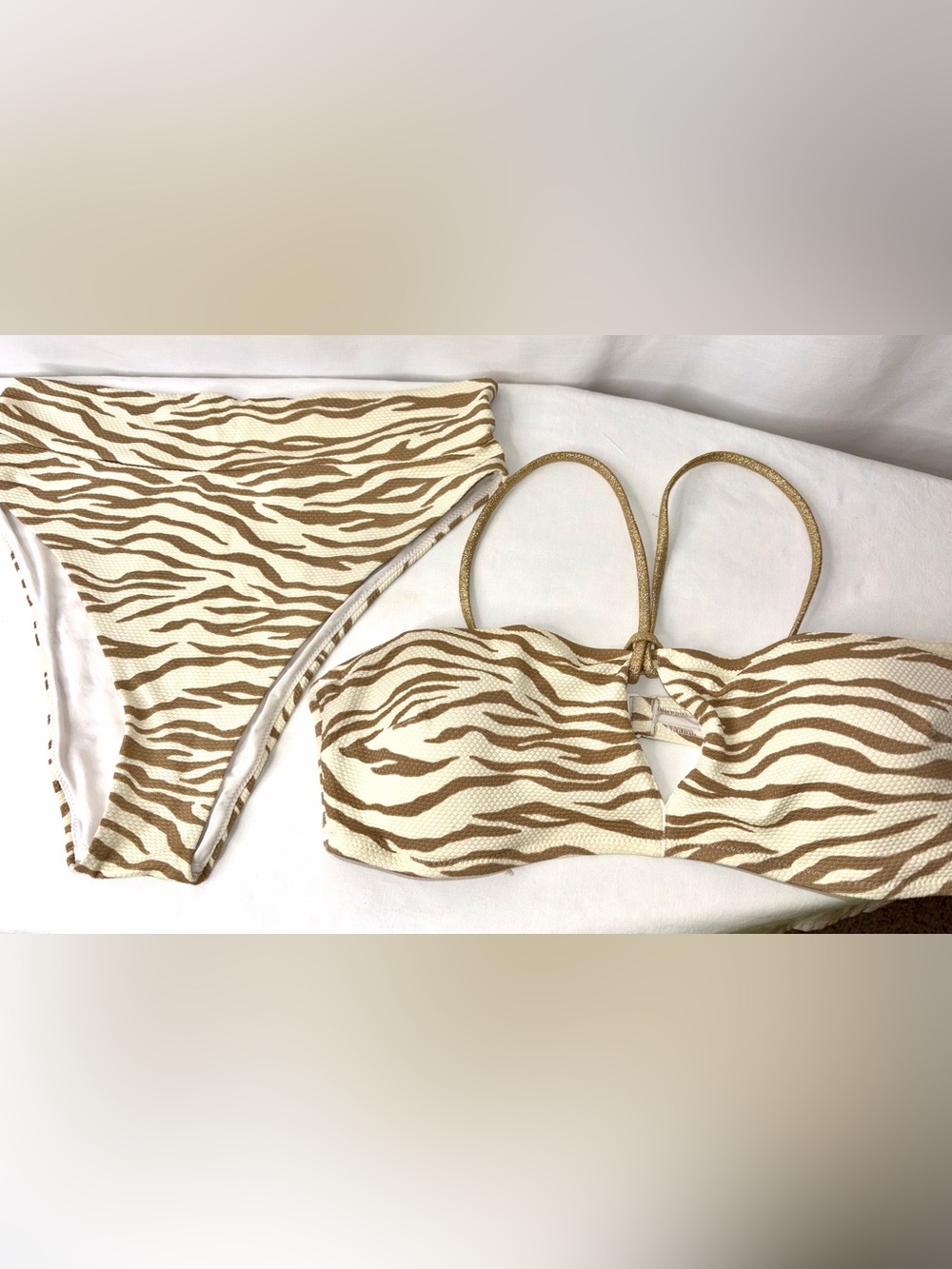 Aerie Zebra Print Bikini Sz Large
